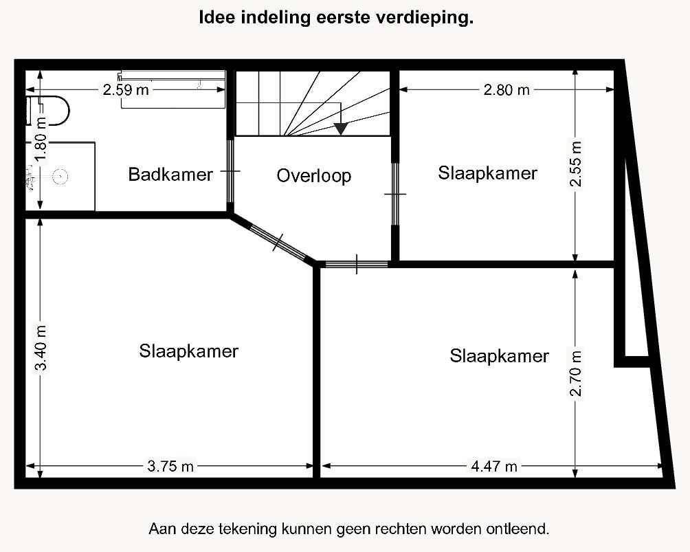 Idee eerste verdieping.